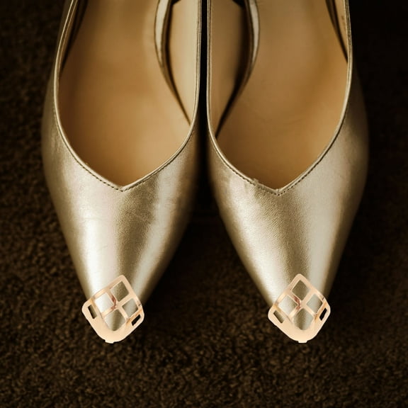 GOOHOCHY Heel Tip Covers Golden Metal 3 Pairs 1.5in