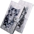 thumbnail image 4 of Case for Google Pixel 7 Case Wallet with Card Holders - Lovely Colorful Pattern PU Leather Flip Phone Case TPU Shell Folio Cover Women Men for Google Pixel 7 Smiley Cat, 4 of 14