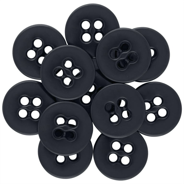 ButtonMode Suspender Brace Pant Buttons Set Includes 1-Dozen Pants Buttons  Measuring 17mm (slightly more than 5/8 Inch), Blue Navy, 12-Buttons