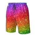 thumbnail image 6 of Uemuo Colorful Glitter Pattern Men's Swim Trunks Hawaiian Beach Bathing Suit Swimsuits Beach Quick-Dry Shorts with Pockets-3X-Large, 6 of 9