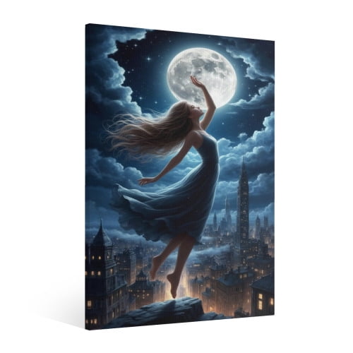 Vintage Halloween Witch Canvas Wall Art Painting ,Gothic Print Pictures for Home Wall Decor Retro Horror Creepy Dark Posters for Living Room Bedroom Bar Home Halloween Party Decor Framed 
