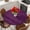 Purple, variant on Dark Brown Round Tablecloth, Fitted Table Cover with Elastic for 36"-44" Round Tables, Vintage Country Monochrome Chocolate Color Table Cloth Outdoor Indoor Dinning Party Waterproof Tablecloths
