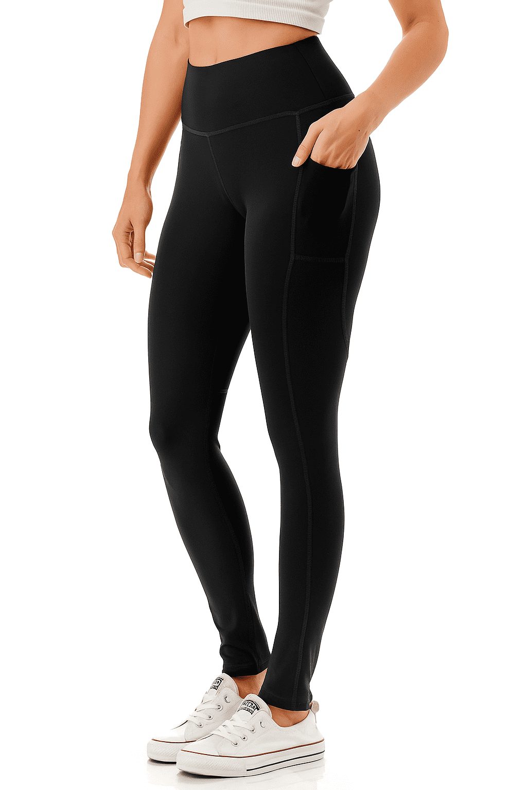 Jvini Women's High Waist Active Leggings With Tech Pockets