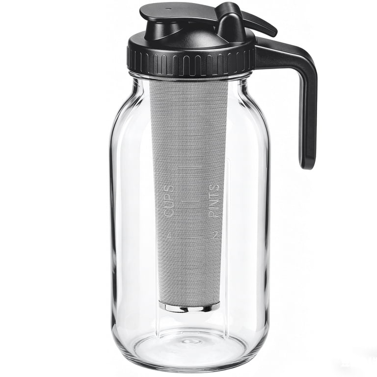 TINANA Cold Brew Coffee Maker, 64oz Wide-Mouth Mason Jar with