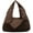 Coffee, variant on Slouchy Bag for Women Nylon Tote Bag with Multipockets Solid Color Draped Bag Large Shoulder Bag