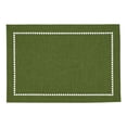 thumbnail image 2 of Saro Lifestyle Table Placemats With Laser-Cut Hemstitch Design (Set of 4) Green, 2 of 5
