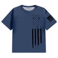 thumbnail image 2 of Caqnni American Flag T-Shirts for Mens Patriotic Shirt USA Flag Stars Stripes Print T-Shirt 4th of July Tee Tops Shirts for Men (Navy,4XL), 2 of 4