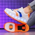 thumbnail image 4 of Zapatos luminosos recargables con luz LED, ruedas dobles para niños y niñas, zapatos con luz, zapatos con ruedas, 4 of 5