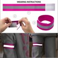 thumbnail image 4 of BOROLA 4 Pack Reflective Armbands, Wristbands, Arm Wrist, Ankle Bands, Leg Straps for Running, Jogging, Cycling, Hiking, Walking, Bike Riding, Horse Riding(Pink), 4 of 7