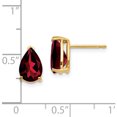 thumbnail image 3 of 14K Yellow Gold 9X6mm Pear Garnet Earrings (10 X 6) Made In India xe82ga, 3 of 5