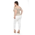 thumbnail image 3 of Blusa smock Tallas Extras, 12120 (Blanco floreado) blanco 42, 3 of 5
