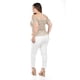 thumbnail image 3 of Blusa smock Tallas Extras, 12120 (Blanco floreado) blanco 42, 3 of 5