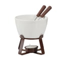 thumbnail image 1 of Toystoory Chocolate con tenedores – Vasos para fundir chocolate, resistentes a roturas, fáciles de limpiar – Ideales para reuniones, fiestas Teteras B-Circular Blanco, 1 of 6