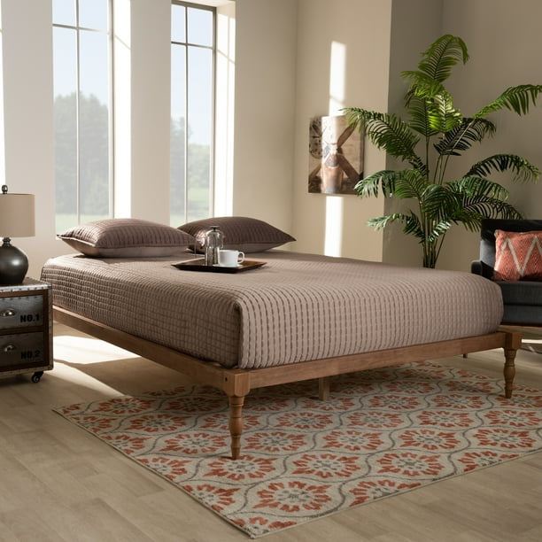Baxton Studio Iseline Modern And, King Size Wood Platform Bed Frame