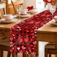 thumbnail image 5 of Valentine's Day Birds Table Runner 36 Inches, Love Branches Red Black Buffalo Plaid Bed Runner Dresser Scarves Tabletop for Indoor Outdoor Parties/Ceremony/Banquet, 13"x 36", 5 of 8