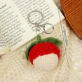thumbnail image 6 of Creative Knitting Fruit Keychain for Women Girls Cute Strawberry Carrot Weaved Keyrings Bag Pendant Car Key Chain Holder Jewelry, 6 of 10