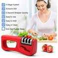 thumbnail image 2 of Afilador de cuchillos de cocina manual de 3 etapas, afilador de cuchillos profesional 4 en 1 con ranura para afilar tijeras, negro Xemadio WMZL-375-2, 2 of 7