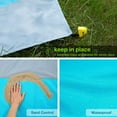thumbnail image 4 of Beach Blanket, SandProof Beach Mat Large 4-7 Persons, Waterproof Picnic Mat Quick Drying Camping Blanket Made by Polyester with 4 Stakes for Outdoor Travel with Storage Bag (83" X 78"), 4 of 8