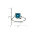 thumbnail image 3 of 1.25 Carat (Ctw) London Blue Topaz Princess Cut Ring in Sterling Silver, 3 of 6