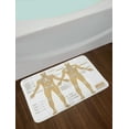 thumbnail image 2 of Human Anatomy Bath Mat, Diagram of Human Skeleton System with Titled Main Parts of Body Joints Picture, Non-Slip Plush Mat Bathroom Kitchen Laundry Room Decor, 29.5 X 17.5 Inches, White Tan, Ambesonne, 2 of 2
