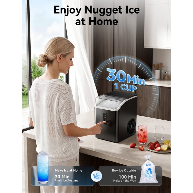 Goosiay Slim Countertop Nugget Ice Maker, 33 lbs Per Day photo 4