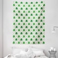 thumbnail image 1 of Irish Tapestry, Four Leaf Shamrock Clover Flowers with Dotted Dashed Lines National Culture Symbol, Wall Hanging for Bedroom Living Room Dorm Decor, 60W X 80L Inches, Green White, by Ambesonne, 1 of 2
