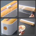 thumbnail image 4 of Dispensador de film transparente 2 en 1, cortador de film transparente, dispensador de film transparente, inyector de papel de aluminio, herramienta de cocina, con ventosa, verde, 4 of 5