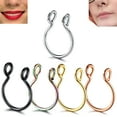 thumbnail image 4 of DESIGNICE Fake Septum Nose Hoop Rings, Stainless Steel, "Nose" Non Piercing, 30Pcs, 4 of 4