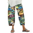thumbnail image 1 of zanvin Pantalons en Lin pour Femmes, Mode Décontractée Sports Slim Taille Haute Ample Pantalons Cargo Femmes, 1 of 4