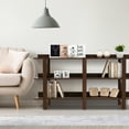 thumbnail image 4 of Costway Table Console 3 Niveaux 59 Pouces avec Rangement Table d'Entrée en Bois Noyer Brun, 4 of 9