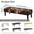 thumbnail image 7 of Jiueut Deer Leaf Camo Pattern Dining Bench Slipcover, Elastic Polyester Long Bench Seat Slipcover Machine Washable Rectangle Chair Protection for Living Room Bedroom Kitchen, 7 of 7