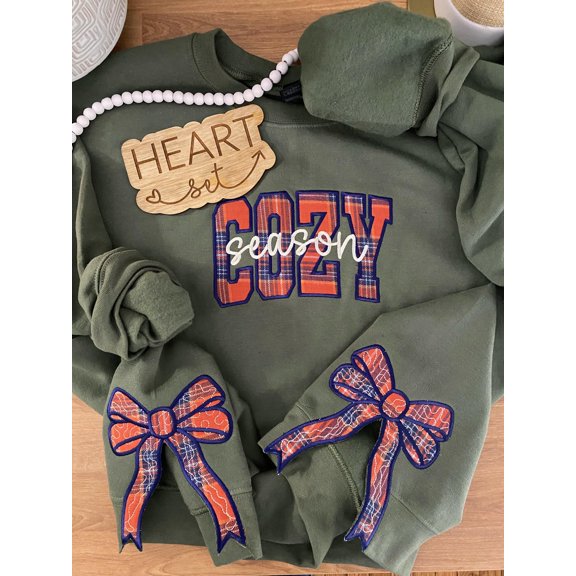 Cozy Season Side Bow Cut-Out Sweatshirt | Plaid Fall Pullover |Trendy Coquette Bow | Cozy Season | Plaid Side Bow | Bow Cut-Out Sweatshirt |