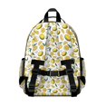 thumbnail image 3 of Yellow Lemon Fruit Slices White Pattern Backpack for School,Cute School Bag,Schoolbag with Adjustable Shoulder Straps & Padded Back,15.25"x11.5"x5.25", 3 of 5