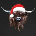 thumbnail image 3 of CafePress - Highland Cow Santa Hat Xmas Long Sleeve T Shirt - Women's Long Sleeve Graphic Tee Casual Fit, 3 of 4