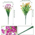 thumbnail image 3 of WILLBOND 12 Bundles Artificial Flowers Outdoor, UV Resistant Faux Artificial Plants Shrubs Plastic Flower Bulk for Hanging Planter Porch Window Home Spring Summer Decor(Yellow, Orange, Fuchsia), 3 of 10