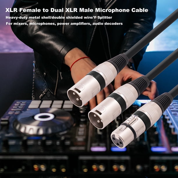 XLR Female To Male Mic Cable Noise Reduction XLR Female To Dual XLR Male Cable