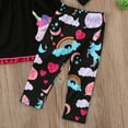 thumbnail image 5 of Toddler Kids Baby Girl Unicorn Tops Dress Floral Pants Outfits Set Clothes, 5 of 6