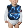 thumbnail image 6 of Bingfone Mess-Proof Baby Bib - Waterproof Bib For Baby Boy Or Girl With Food Catcher Pocket, Unisex-Blue Lightning, 6 of 8