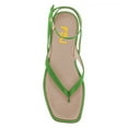 thumbnail image 4 of FSJ Women Split Toe Strappy Thong Sandals Buckled Ankle Strap Flat Heeled Shoes Summer Beach Dressy Flatform Sandals Size 8 Green, 4 of 5