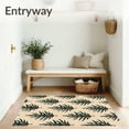 thumbnail image 3 of ODIKA 3'x5' Machine Washable Non-Slip Area Rug, Vintage Yuletide Pine Bathroom Holiday Celebration High Traffic Rug with Pad, Beige, 653185, 3 of 8