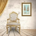 thumbnail image 3 of Vision Studio 21x32 Gold Ornate Wood Framed with Double Matting Museum Art Print Titled - Sepia And Aqua Shells I, 3 of 4