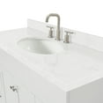 thumbnail image 5 of Ariel Hamlet 54 In. Oval Sink Bathroom Vanity With Carrara White Quartz Countertop 1.5 Edge In White, 5 of 11