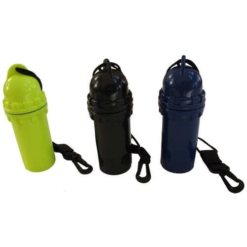 Scuba Diving Snorkeling Cylindrical Dry Box with Clip (Blue)