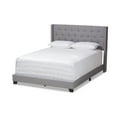 thumbnail image 6 of Baxton Studio Brady Modern and Contemporary Light Grey Fabric Upholstered Queen Size Bed, 6 of 11