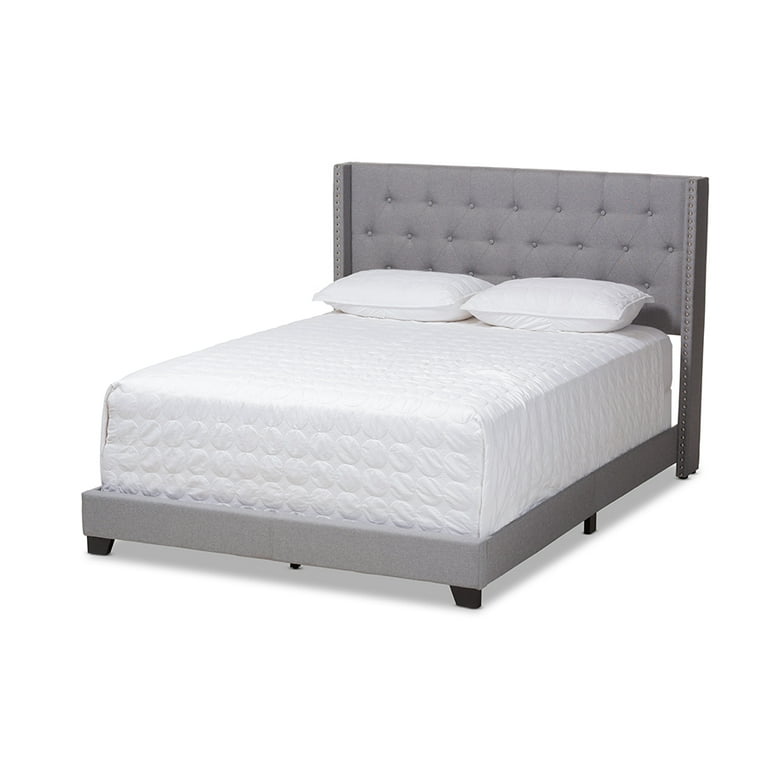 Baxton Studio Brady Modern and Contemporary Light Grey Fabric Upholstered Full Size Bed Baxton Studio Brady Modern and Contemporary Light Grey Fabric Upholstered Full Size Bed