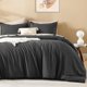 thumbnail image 1 of Juego de edredón Litanika Grey Queen Size con 2 fundas de almohada, 1 of 8