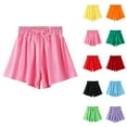 thumbnail image 3 of ZACPNCV Girls Casual Shorts Kids Summer Elastic Waist Shorts Pink 8-9 Years, 3 of 3