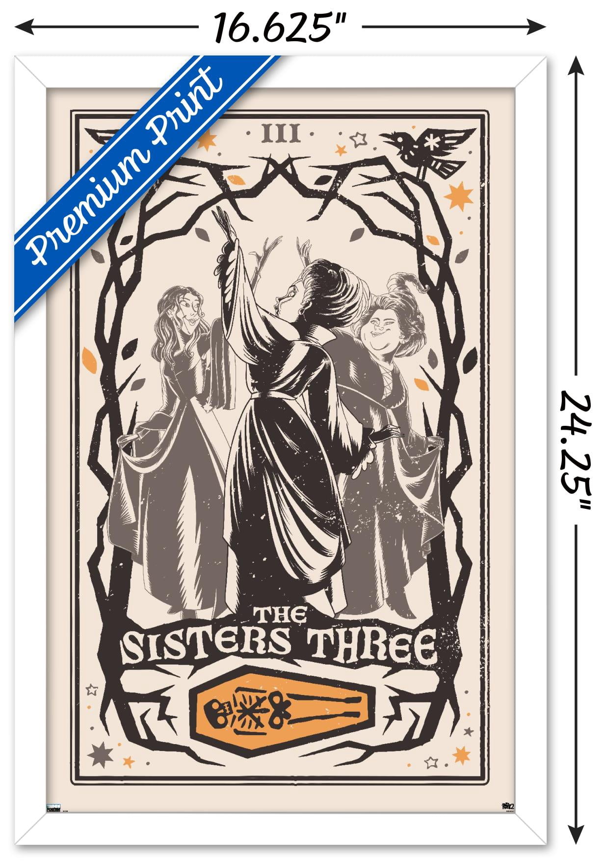 Disney Hocus Pocus 2 - The Sisters Three Wall Poster, 14.725" x 22.375" Framed
