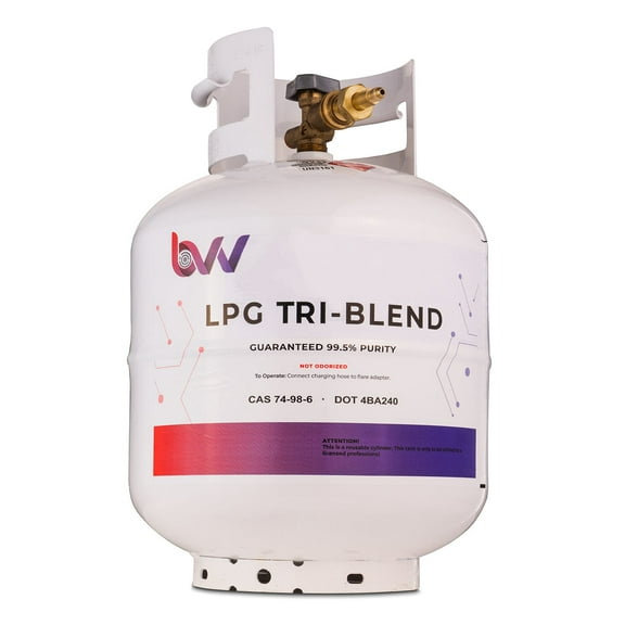 BVV 20LB High Purity USA 50/25/25% N-Butane/Iso-Butane/Propane TRI-Blend - 99.5%