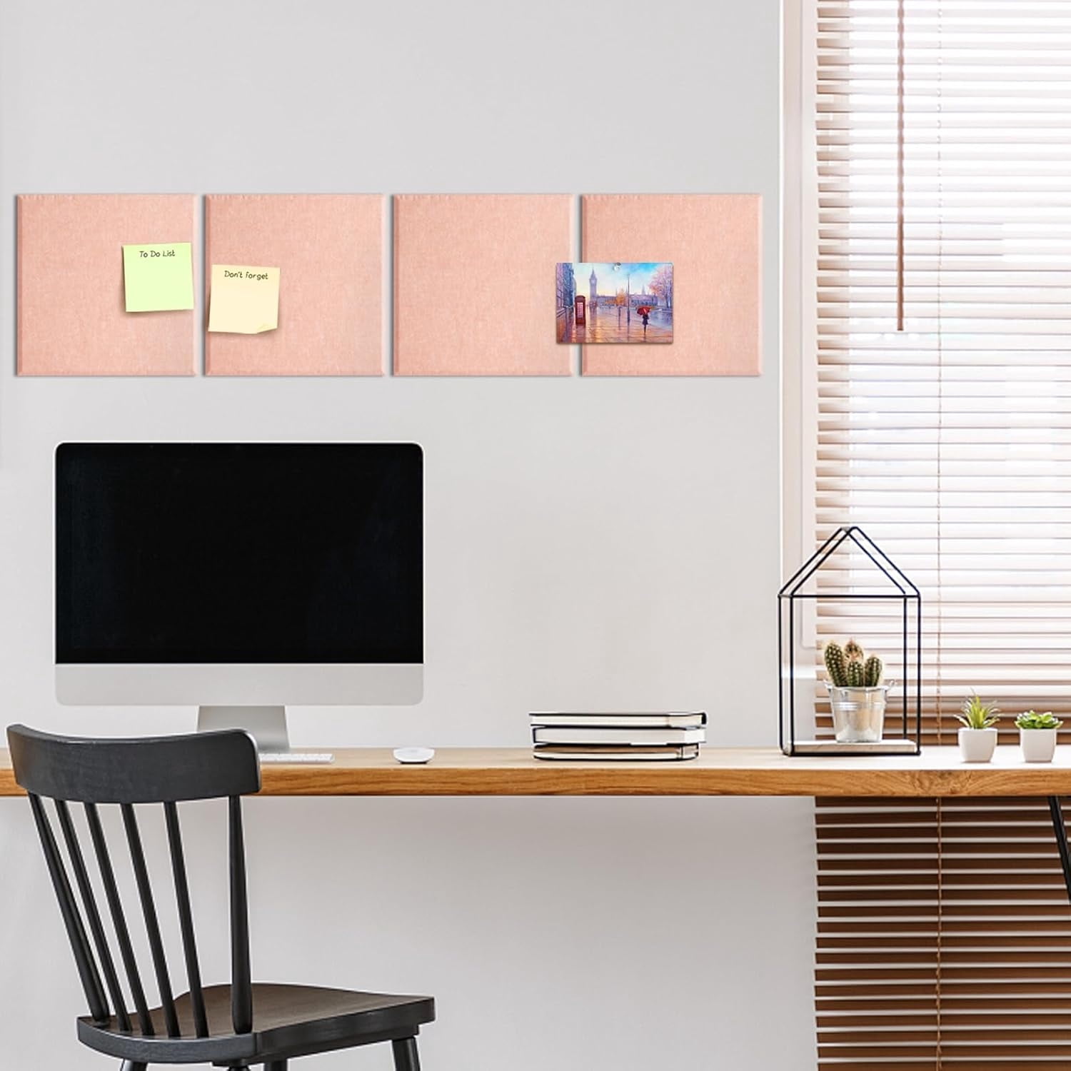 12 Pack Large Cork Board Topboutique Cork Boards for Walls Bulletin Board Alternative Felt Wall Tiles with Removable Adhesive Stickers & Push Pins for Office Home Wall Decor,Pink-12*12 inch